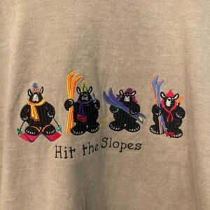 “Hit the slopes” t-shirt size large
